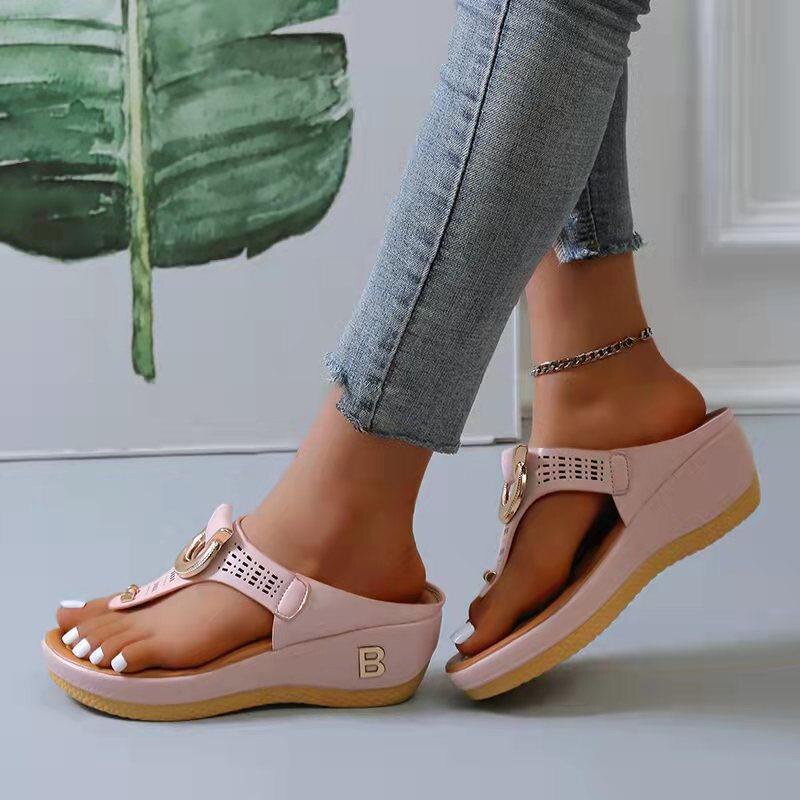 Sandália Feminina Plataforma Estilo Brunella Rosa