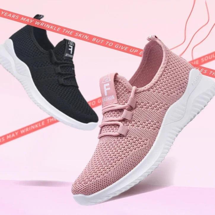 Tenis Feminino Flexivel Siao Preto Rosa